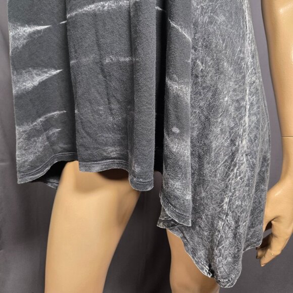 Y2K Tank Top Size S Gray Long Asymmetric Indie Sleaze Grunge Fairy Boho Cotton - Picture 5 of 12